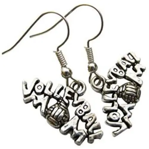 Sportybella Volleyball Mom Earrings -Volleyball Mom Jewelry for Volleyball Player Moms