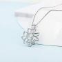 LGSY Sterling Silver Edelweiss Pearl Cage Pendants for Women, Design Pearl Cage Pendants for Pearl Jewelry Making, Essential Oil Diffuser Lockets for Pearl Jewelry