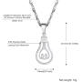 PROSTEEL Light Bulb Necklace,Lightbulb Silhouette,Bright Idea,Smart Necklace,Brainstorming Necklace,Lightbulb Moment