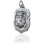 Saint Michael the Archangel Protect Us Shield Medal Pendant in 925 Sterling Silver