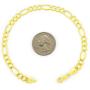 Nuragold 14k Yellow Gold 5.5mm Figaro Chain Link Bracelet, Mens Womens Jewelry Lobster Lock 7'' 7.5'' 8'' 8.5'' 9''