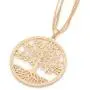 Ouran Long Chain Necklace for Women,Celtic Tree of Life Pendant Necklace Gold and Silver Necklace CZ Crystal Ouran Long Chain Necklace for Women,Celtic Tree of Life Pendant Necklace Gold and Silver Necklace CZ Crystal
