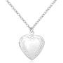 SENFAI Initial Alphabet Letter Heart Shaped Photo Frame Memory Locket Pendant Necklace 18 in