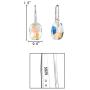 EleQueen 925 Sterling Silver CZ Rectangle Hook Drop Earrings Made with Crystals
