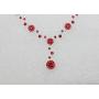 Faship Gorgeous Rhinestone Crystal Floral Necklace Earrings Set