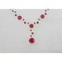 Faship Gorgeous Rhinestone Crystal Floral Necklace Earrings Set