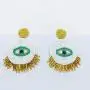 Statement Beaded Earrings - Bohemian Handmade Seed Bead Round Eye Dangle Earrings Gift for Women Girls Statement Beaded Earrings - Bohemian Handmade Seed Bead Round Eye Dangle Earrings Gift for Women Girls