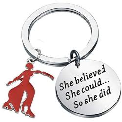 BAUNA Delta Sigma Theta Sorority Jewelry She Believed She Could so She Did Keychain Delta Gift DST Jewelry Greek Sorority