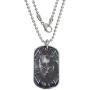 Marvel Black Panther Mens Stainless Steel Dog Tag Pendant, 20''
