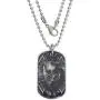 Marvel Black Panther Mens Stainless Steel Dog Tag Pendant, 20''