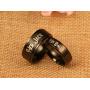 His Sally Her Jack Black Stainless Steel Romantic Couple Ring Lovers Promise Anniversary Engagement Wedding Bands