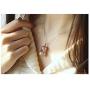 Personality Pearl Rhinestone Peanut Pendant Necklace For Women Girls Valentines Day Gifts
