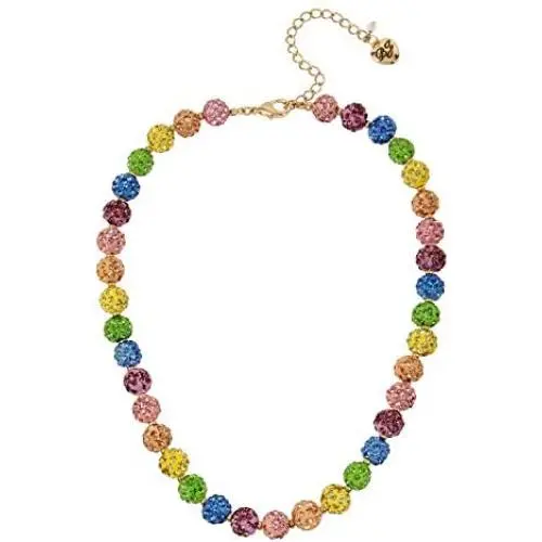 Betsey Johnson Stone Fireball Collar Necklace, Rainbow Betsey Johnson Stone Fireball Collar Necklace, Rainbow