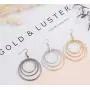 Fashion Costume Jewelry Dangle Drop Circle Hoop Earrings Set For Women Teen Silver Gold Black Tone Fashion Costume Jewelry Dangle Drop Circle Hoop Earrings Set For Women Teen Silver Gold Black Tone