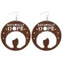 AONJU Womens Wooden Hollow African Dangle Earrings