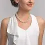 THE PEARL SOURCE AAA Quality Double Strand White Freshwater Cultured Pearl Necklace for Women in 18-19'' Princess Length THE PEARL SOURCE AAA Quality Double Strand White Freshwater Cultured Pearl Necklace for Women in 18-19'' Princess Length