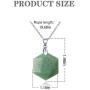 Hexagonal Chakra Necklace, Crystal Pendant Necklace Natural Healing Gemstone Tiger Eye Stone Jewelry with Chain Gift for Women
