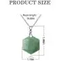 Hexagonal Chakra Necklace, Crystal Pendant Necklace Natural Healing Gemstone Tiger Eye Stone Jewelry with Chain Gift for Women