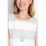 RIAH FASHION Bohemian Natural Stone Geometric Pendant Long Necklace - Boho Rectangle Bar Charm Layering Statement Chain Arrowhead Marble Quartz RIAH FASHION Bohemian Natural Stone Geometric Pendant Long Necklace - Boho Rectangle Bar Charm Layering Statement Chain Arrowhead Marble Quartz