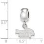 Solid 925 Sterling Silver Logo Art Illinois State University Dangle Charm Bead Charm Very Small Pendant