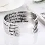 Sllaiss 4 Pcs Inspirational Bracelets Stainless Steel Cuff Bangle Bracelet for Women Men Engraved Motivational Friendship Encouragement Bracelet Graduation Gifts Sllaiss 4 Pcs Inspirational Bracelets Stainless Steel Cuff Bangle Bracelet for Women Men Engraved Motivational Friendship Encouragement Bracelet Graduation Gifts
