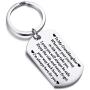 FUSTMW to My Grandson Granddaughter Gift Keychain Pendant from Grandpa/Grandma Grandchild Jewelry Birthday Graduation Gift