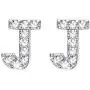 Sllaiss 26 Alphabets Crystal Stud Earrings for Women with Swarovski Crystals Letter Earrings Simple Hypoallergenic Jewelry