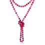 RIAH FASHION Bead Strand Versatile 60'' Long Wrap Necklace - Handmade Knotted Multi Layer Sparkly Crystal, Semi Precious Natural Stone, Lava, Glass Faux Pearl