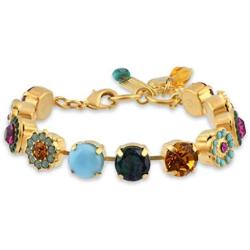 Mariana Jewelry Happy Days Bracelet, Gold Plated with Crystal, Nature Collection MAR-B-4084 1007 YG