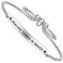 Dainty Cuff Bracelet - HEALING COMES IN WAVES - Sister Birthday Gift from Brother Motivational Jewelry