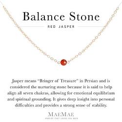 MaeMae Healing Stone Handmade Dainty Necklace | 4mm Genuine Stone