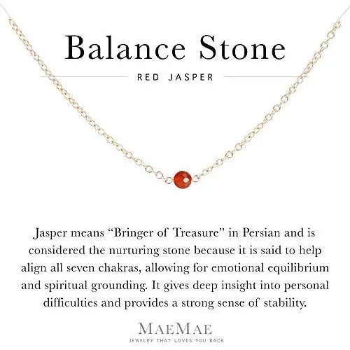 MaeMae Healing Stone Handmade Dainty Necklace | 4mm Genuine Stone MaeMae Healing Stone Handmade Dainty Necklace | 4mm Genuine Stone