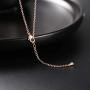 CZ Teardrop Necklace and Stud Earrings Set 14K White Gold Plated Wedding Jewelry for Bridal