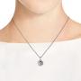 AeraVida Glinting Celestial Sun and Moon .925 Sterling Silver Pendant Necklace