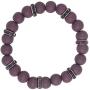 Coiris 3 Pcs/Set Purple Pattern Wooden Beads Stretch Bracelets for Girls Women Jewelry (BR1119-Purple)