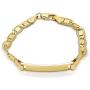 GM Jewelry Personalized 18K Gold Plated Marina/Mariner Link ID Baby Name Bracelet Custom Bracelets for Kids Id Protection Bracelet Baptism for Girls- Boys -6 Inches