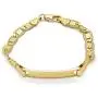 GM Jewelry Personalized 18K Gold Plated Marina/Mariner Link ID Baby Name Bracelet Custom Bracelets for Kids Id Protection Bracelet Baptism for Girls- Boys -6 Inches