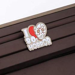 CENWA Horror Jewelry Halloween Jewelry I Love 80s Horror Enamel Pin Halloween Horror Movie Gift