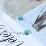 TseanYi Turquoise Gemstone Necklace Chain Silver Boho Beaded Necklace Choker Vintage Charm Collarbone Chain Necklaces Jewelry for Women and Girls (Silver)