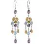 Peridot Amethyst Citrine Blue Topaz Sterling Silver Dangle Earrings Peridot Amethyst Citrine Blue Topaz Sterling Silver Dangle Earrings