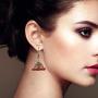 Saissa Silver Plated Metal Small Lightweight Jhumka Boho Earrings Indian Jewelry for Women