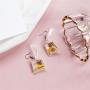 ONEYIM Funny Goldfish Earrings,Water Bag Shape Dangle Hook Earrings Charm Jewelry Gift Earrings for Women Girls-2 Pairs(One Red& One Yellow)