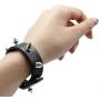 macoking Punk Studded Spike Bracelet Goth Leather Cuff Bangle Rock Halloween Wristband
