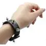 macoking Punk Studded Spike Bracelet Goth Leather Cuff Bangle Rock Halloween Wristband