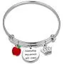 KUIYAI Someday My Prince Will Come Bracelet with Red Apple Charm Snow White Movie Quote Jewelry