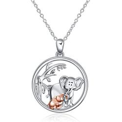 Turtle Deer Necklaces 925 Sterling Silver Elephant/Deer/Turtle/Fox/Hedgehog Mother Gifts for Women