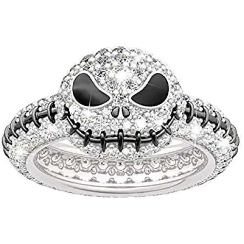 Jeulia Jack Skellington Rings Women Nightmare Before Christmas Skull Rings 925 Sterling Silver Halloween Jewelry Romantic Jewelry Gifts for Her Teen Girls CZ Solitare Engagement Rings Anniversary Jeulia Jack Skellington Rings Women Nightmare Before Christmas Skull Rings 925 Sterling Silver Halloween Jewelry Romantic Jewelry Gifts for Her Teen Girls CZ Solitare Engagement Rings Anniversary