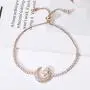 Yushitong Moon and Star Expandable Brass with Sparkling Cubic Zirconia Adjustable Bracelet for Women and Girls Yushitong Moon and Star Expandable Brass with Sparkling Cubic Zirconia Adjustable Bracelet for Women and Girls