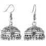 Saissa Silver Plated Oxidised Metal Bollywood Lightweight Small Jhumka Boho Earrings Indian Jewelry for Women Saissa Silver Plated Oxidised Metal Bollywood Lightweight Small Jhumka Boho Earrings Indian Jewelry for Women