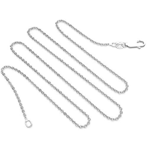 925 Sterling Silver .8MM Cable Chain Lobster Claw Clasp 16-30''